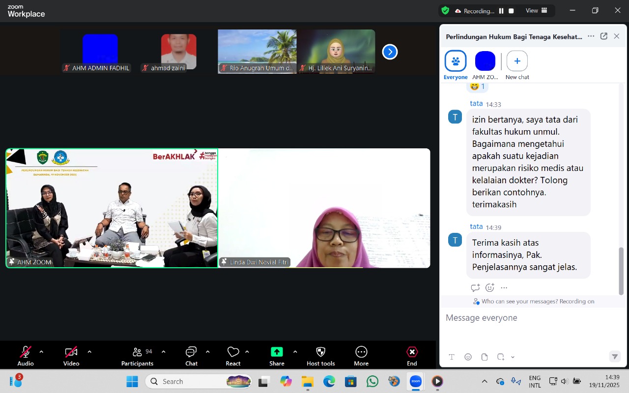 SOSIALISASI PERLINDUNGAN HUKUM BAGI TENAGA KESEHATAN